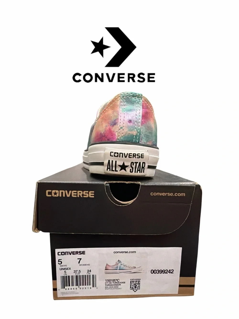 Converse Satin Watercolor Low Top Sneakers - Size 7